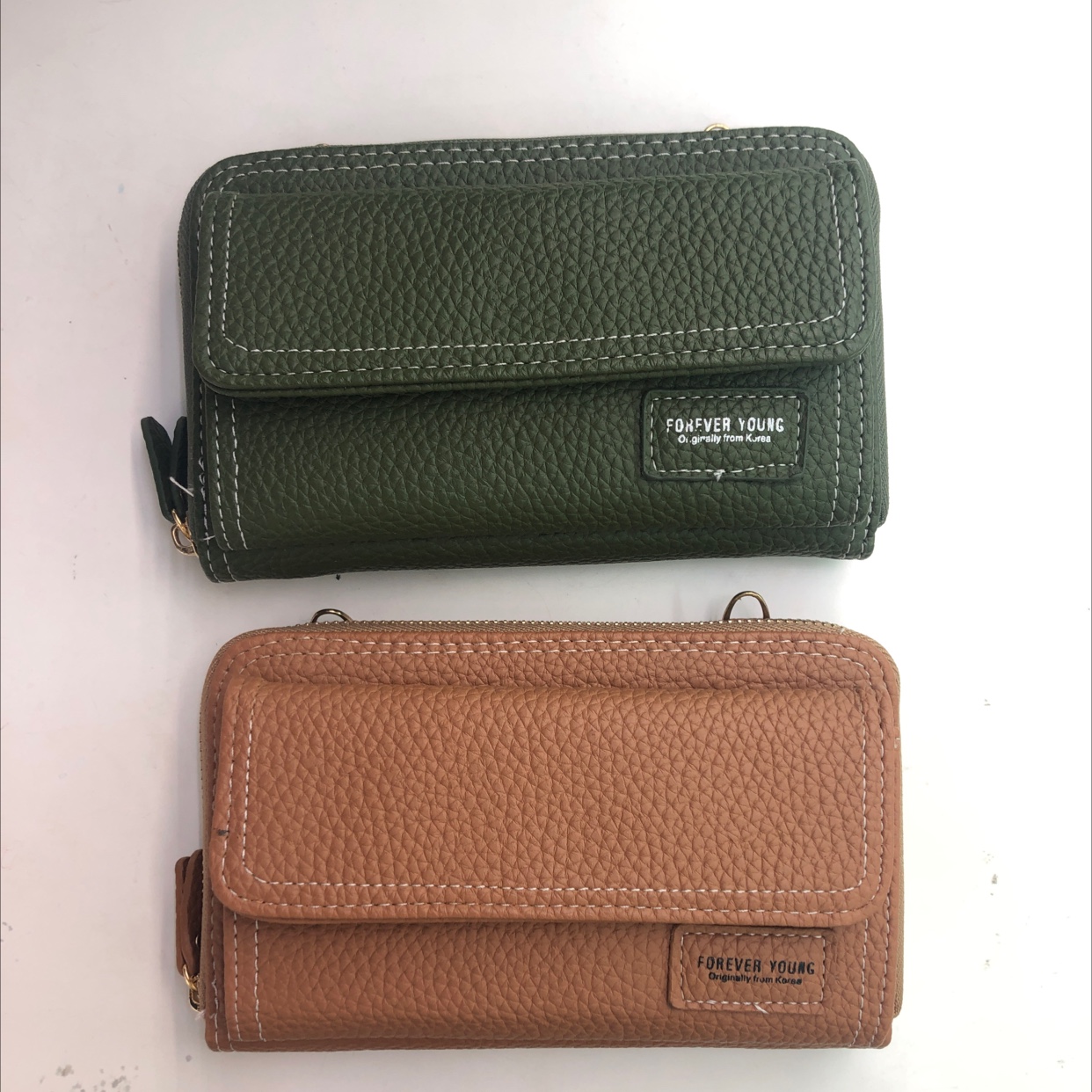 Simple Retro Phone Bag With Lychee Pattern Item Picture