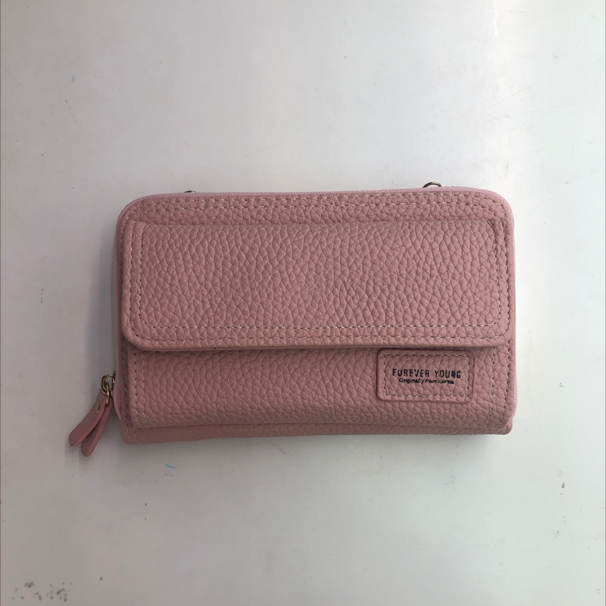 Simple Retro Phone Bag With Lychee Pattern details Picture