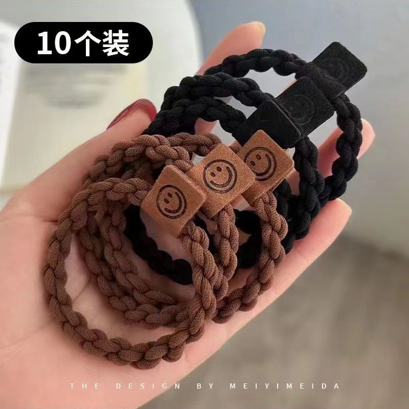 High elastic head rope hair band female hair ball elastic band new bold fashion simple leather hair accessories