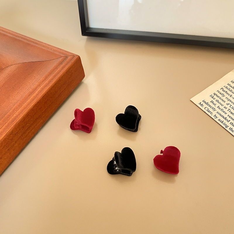 White Deer With Rabbit Heart Flocking Small Clip Cute Bangs Hair Clip Side Clip Hair Accessories Women Hair Card Item Picture