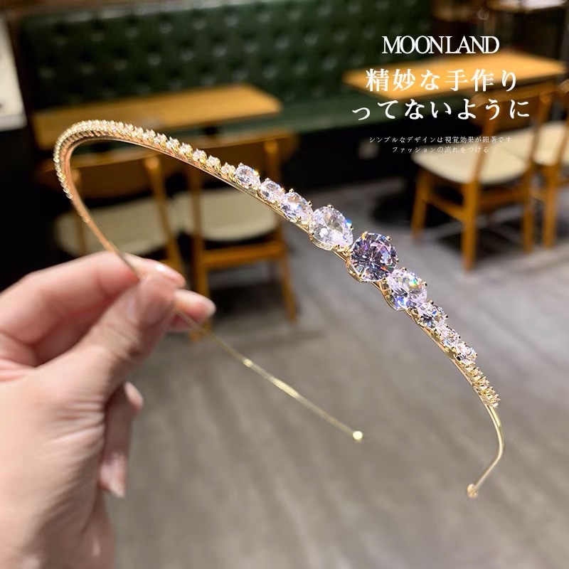 Super Hot, Korean Version Of The Fashion Swarovski Crystal Hair Accessories Headdress Specification drawing