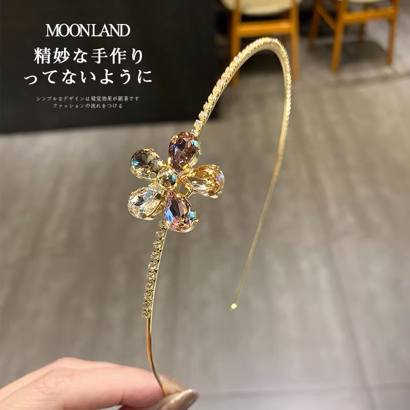 Exquisite Rhine-Diamond Headband, Headwear Hot Selling Explosive, Salt Can Be Sweet Full Score 💯 Good-Looking Specification drawing