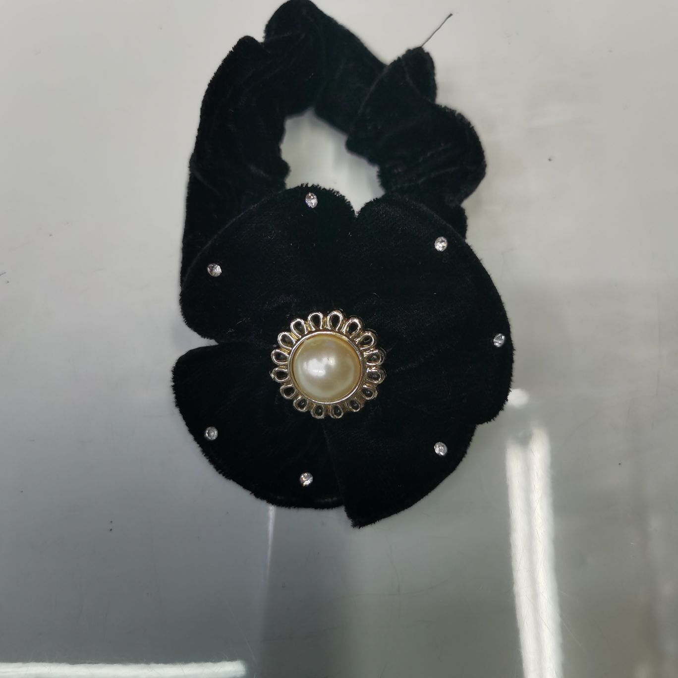 Popular style jewelry flannelette non-fleece four-sided bullet circle three pearl with two bullets popular product style Chenfei 116 thumbnail