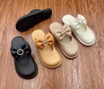 Girls' small shoes Autumn 2022 new princess shoes children's bow soft soled single shoes for baby girls shallow mouth shoes