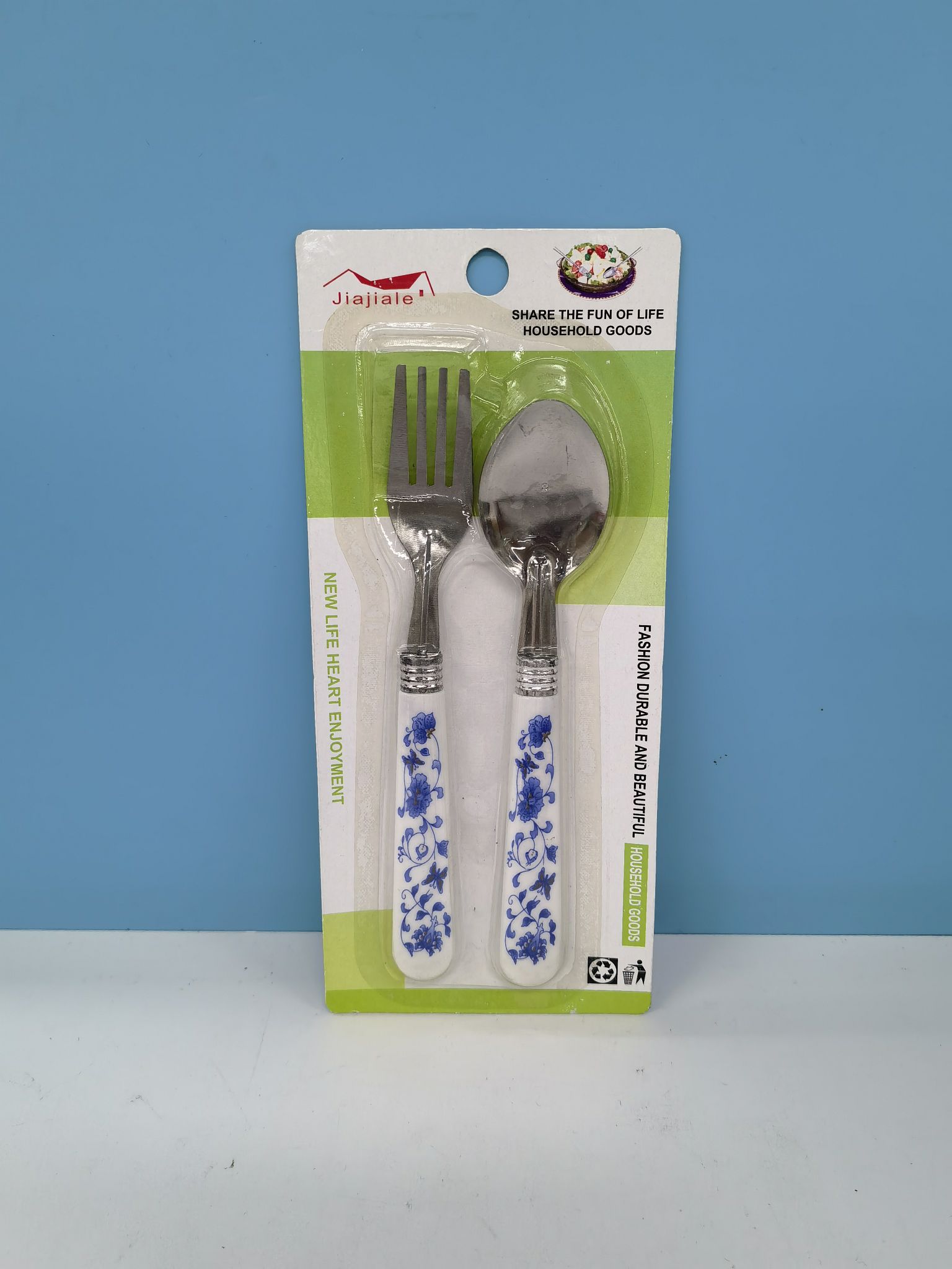 Manufacturers spot stainless steel clip spoon knife and fork water throwing process Western food two sets of home tableware wholesale Xu Shengyou thumbnail