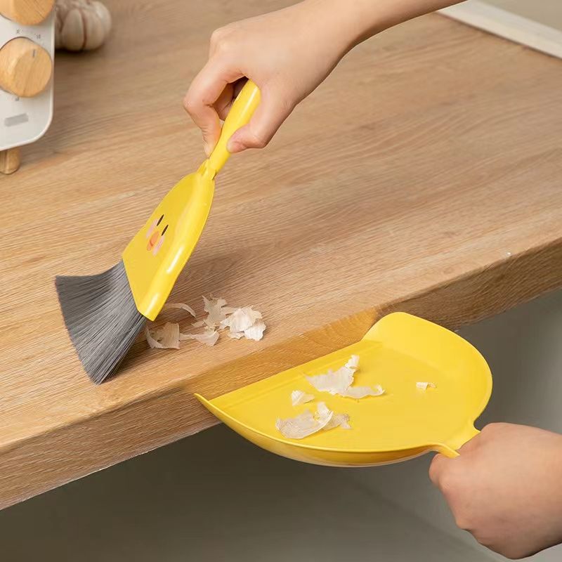 Small Broom Dustpan Set Household Desktop Clean Windowsill Soft Hair Sweep Ash Children's Bedroom Sweep Bed Litter Shovel Specification drawing