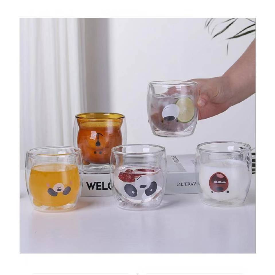 Creative Cartoon Double Cup Home Coffee Cup Juice Cup Milk Cup