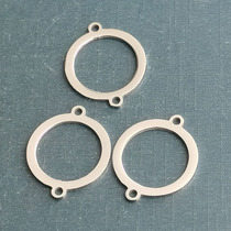Stainless steel vacuum electroplated gold ring bracelet anklet necklace accessories can be laser engraved