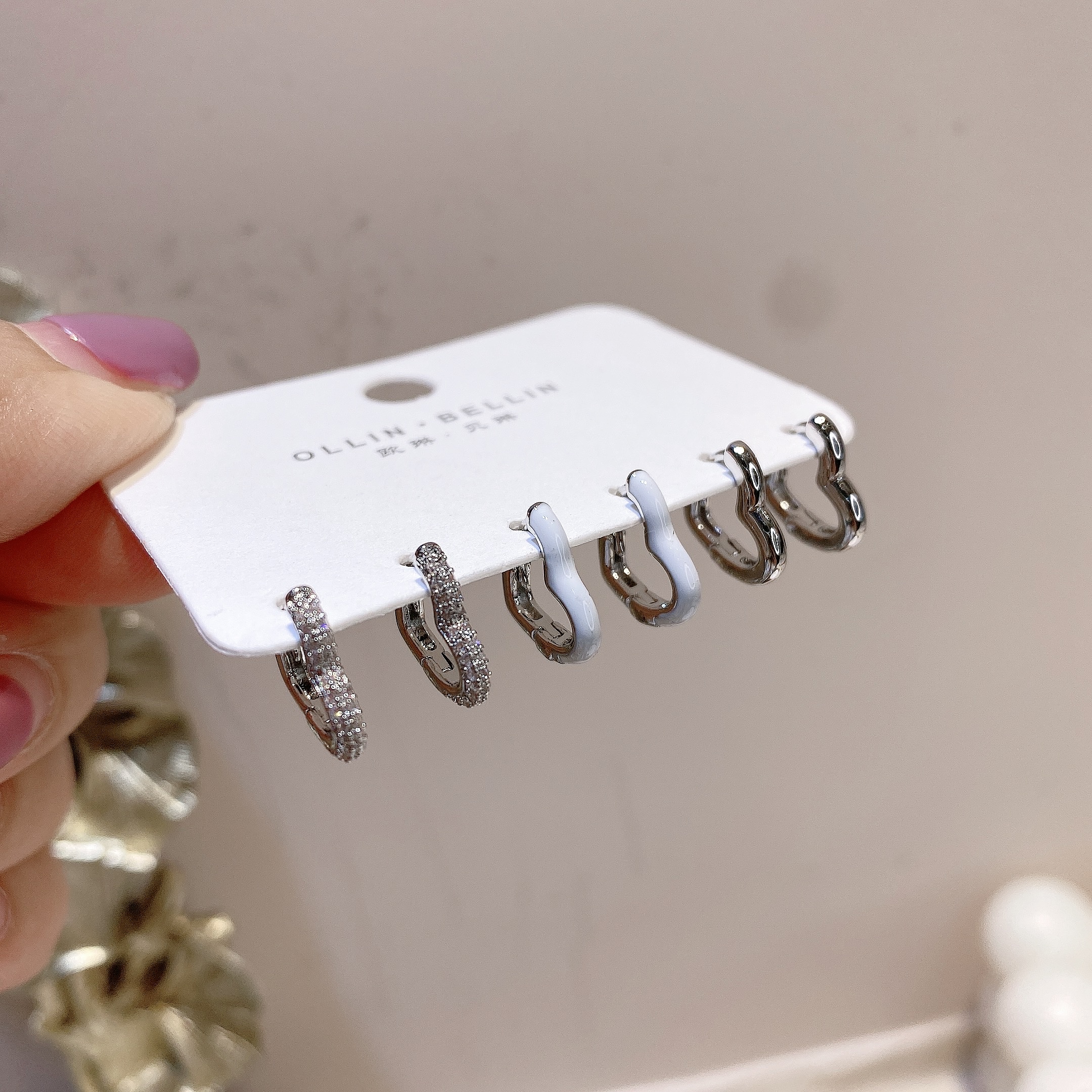 Multiple Pairs Of Earrings New Korean Version Of Fashion Trend Olin. Belline -011 Specification drawing