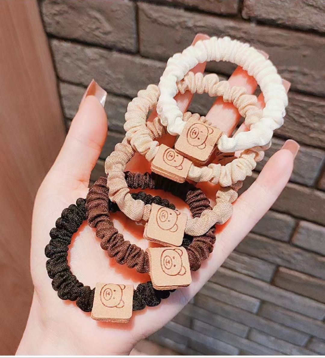 Small Intestine Ring New 8 Cross-Border Hot Selling 60 Color Pure Color Bright Color Ding Pig Large Intestine Ring Elastic Hair Ring Manufacturers Directly Supply Specification drawing
