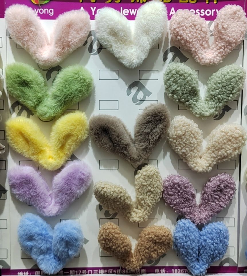 Ears Cross-Border Hot Sale 60 Color Pure Color Bright Color Ding Pig Large Intestine Hair Ring Elastic Hair Ring Manufacturers Direct Supply