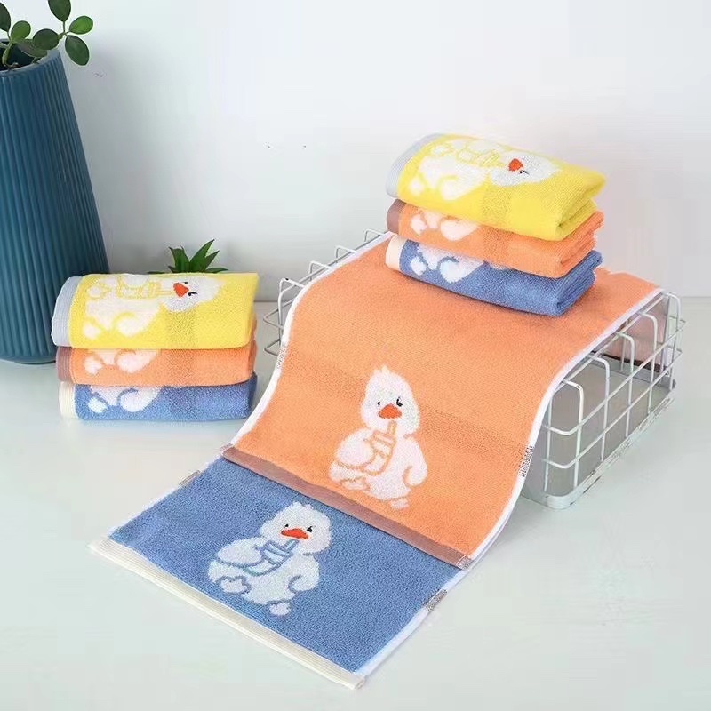 Small cotton towel soft absorbent hair does not drop children primary school household cotton lovely face rectangular hand towel thumbnail