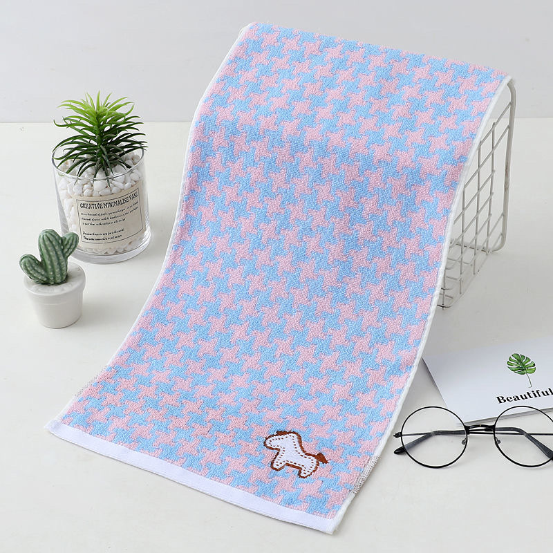 Cotton adult towels household men's and women's face towels cotton soft absorbent bath student face towels pony