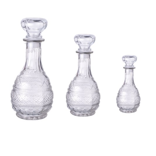 Glass wine bottle high-end wine set wine bottle red wine bottle empty household wine bottle split wine bottle cabinet decoration
