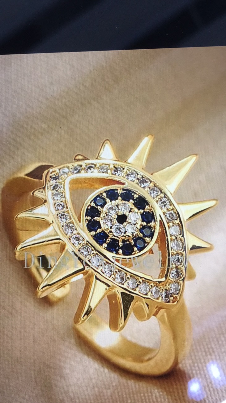 Zircon set natural diamond ring fashion generous Ding you 0-198