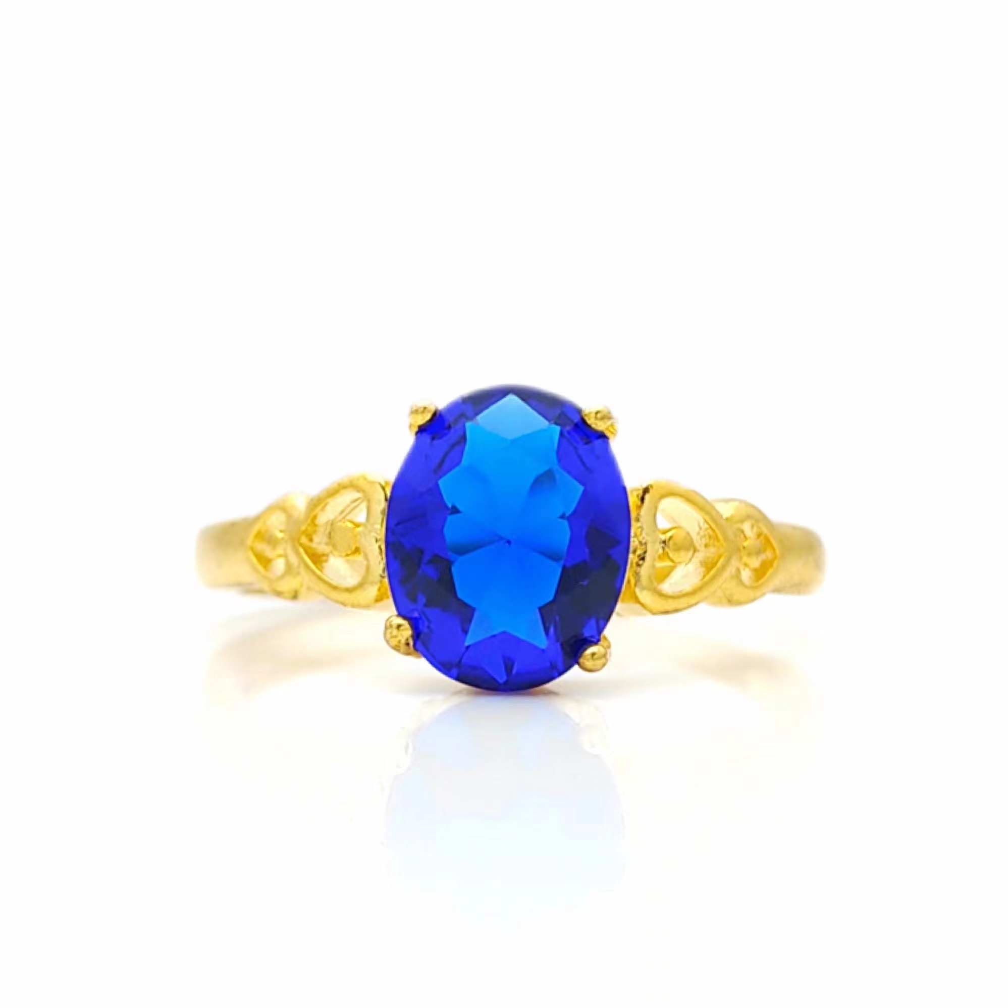 Blue zircon ring