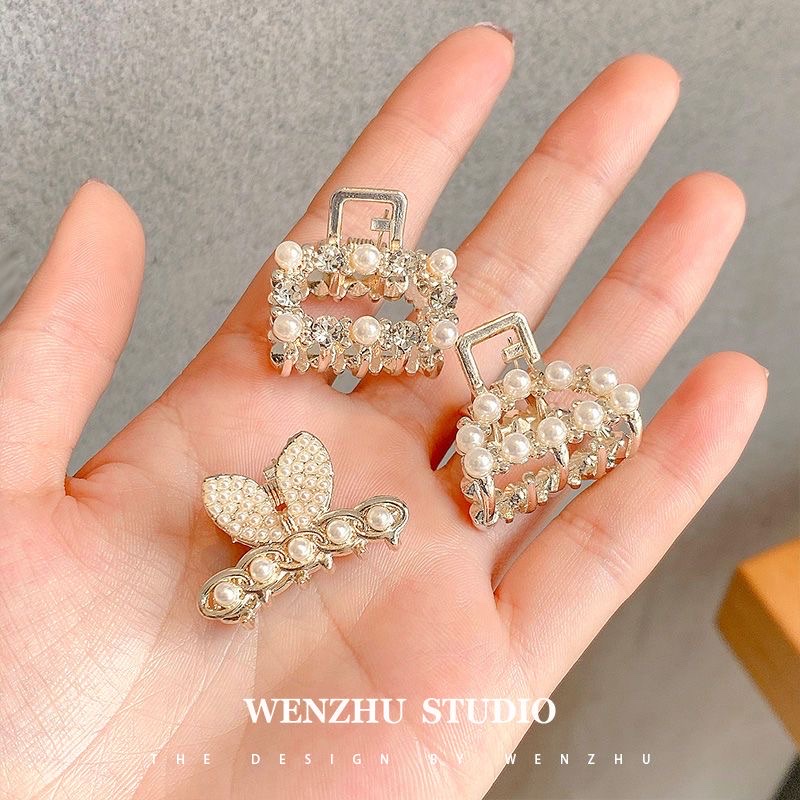 Rhinestone Small Grab Clip Summer Bangs Clip Hair Clip Women's Back Half Hair Clip Shark Clip Hair Clip Headpiece Specification drawing
