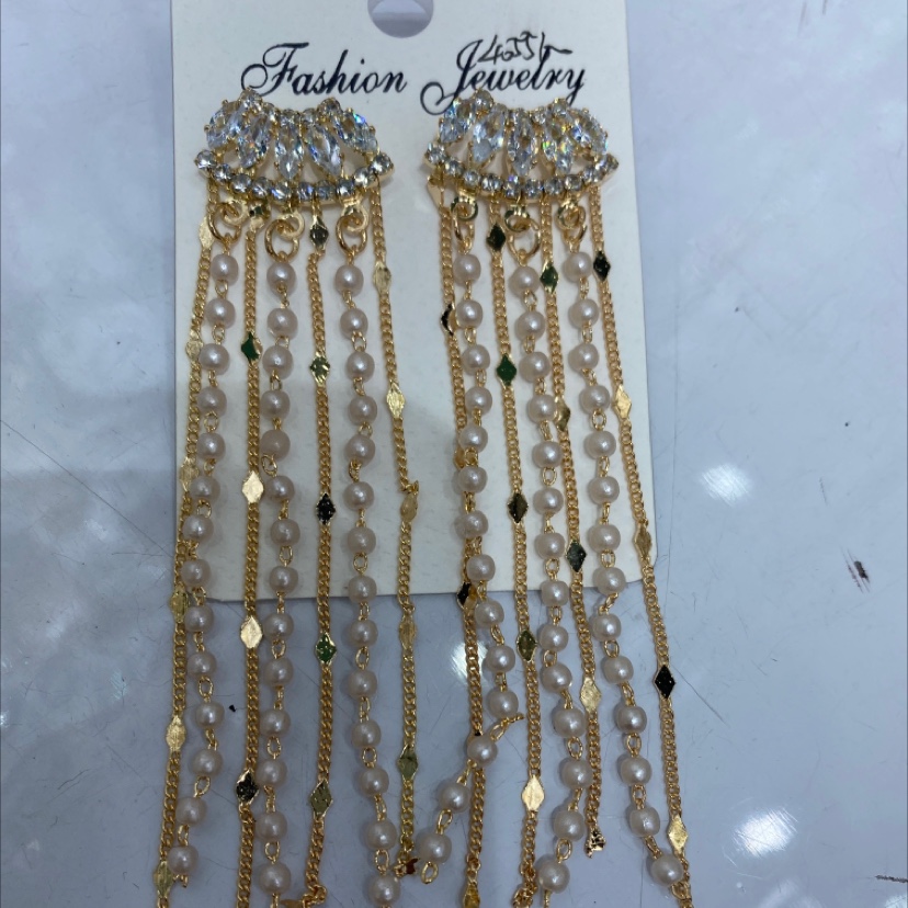 202200058 popular jewelry, full of personality, Korean trend, fashion avant-garde new pearl earrings thumbnail