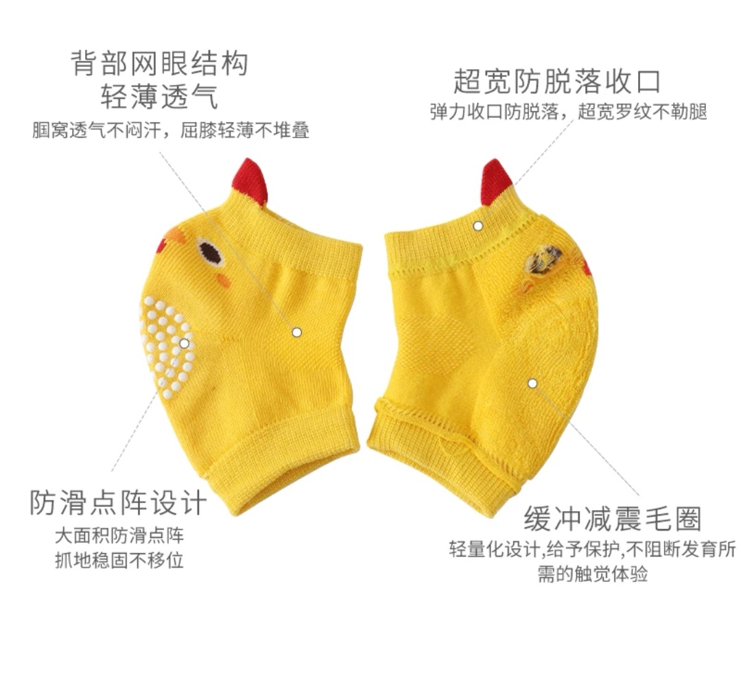 Baby Cute Crawling Knee Pads Baby Anti-Fall Learning To Walk Spring And Summer Thin Elbow Knee Pads Point Non-Slip undefined