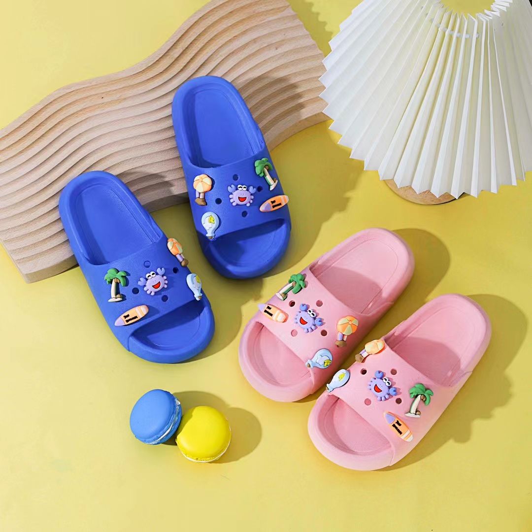 Children's slippers Boys Girls Winter non-slip outside wear large children children home indoor baby slippers boys
