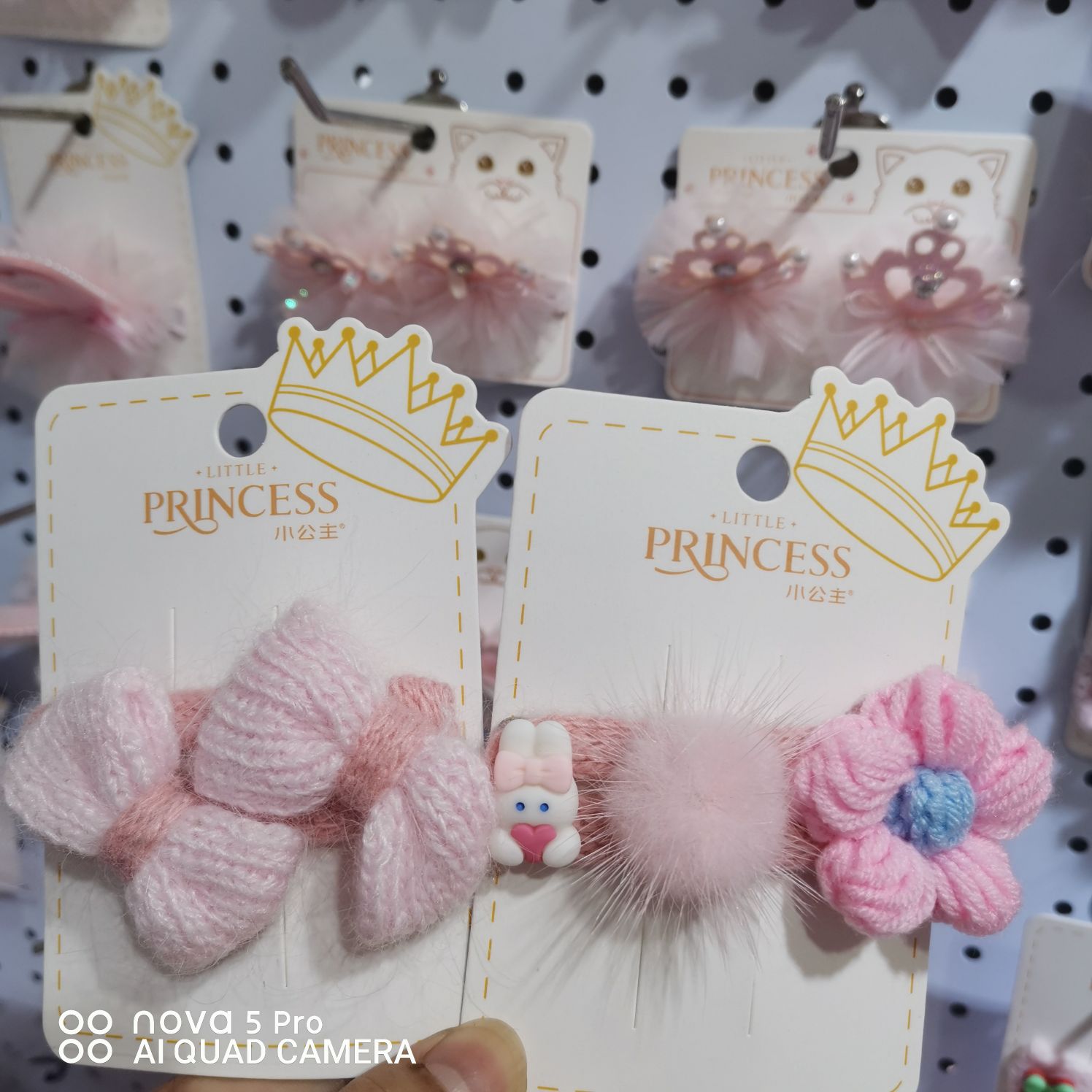 Little princess jewelry 2022 network explosion of children's Korean version of the clip yarn mixed color thumbnail