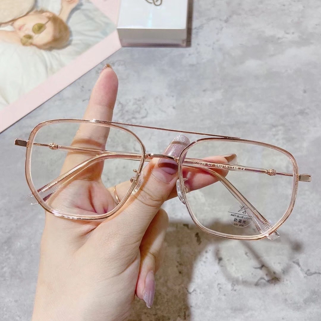 2001 Black Retro Glasses Frame Female Anti-Blue Anti-Radiation Myopia Flat Light Can Be Matched With 2111111