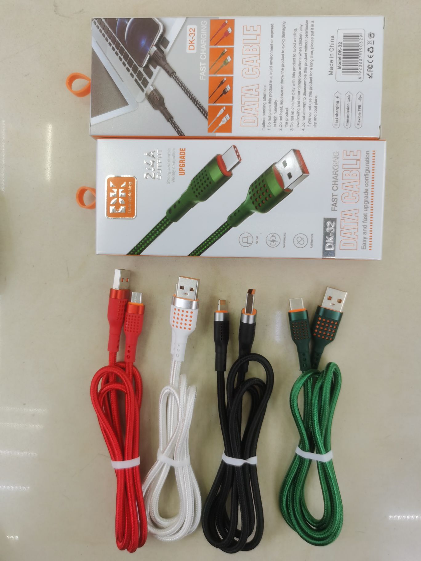 One meter mobile phone number 5.0 woven full star data cable Mobile phone data cable three interfaces