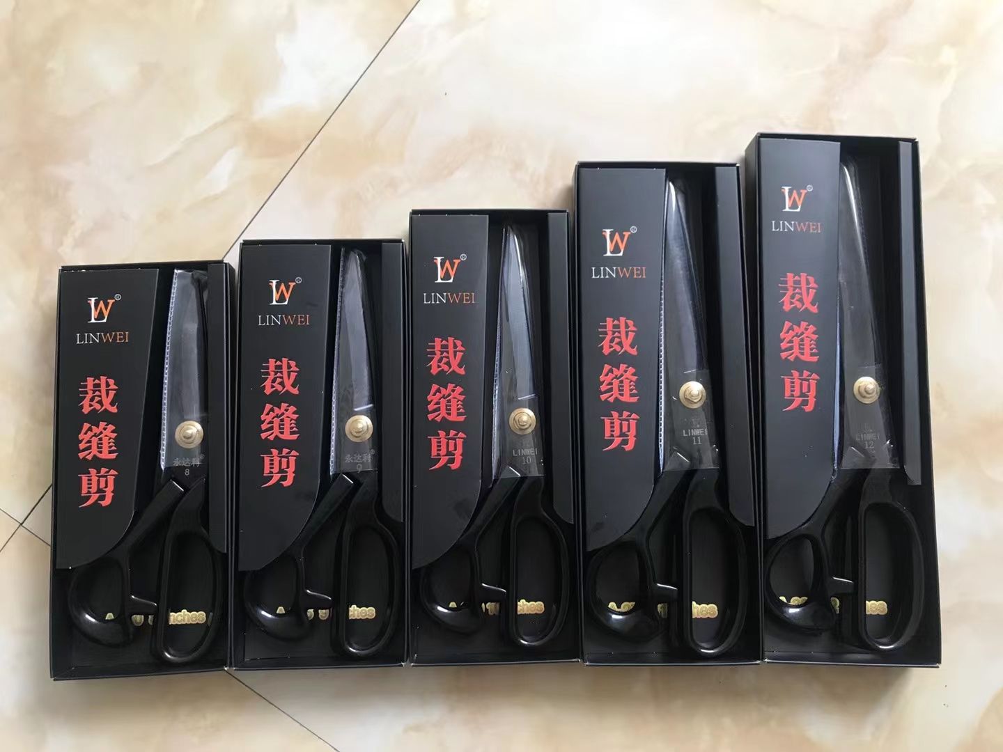 Scissors, office and educational knives, scissors, tools, tailor scissors, black tailor scissors, black tailor scissors, box-packed hardware tools, knives, scissors undefined