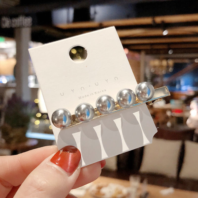 Dongdaemun Ins Colored Pearl Hair Clip Simple All-In-One Clip Sweet Personality Adult Side Clip Bangs Hair Clip Specification drawing