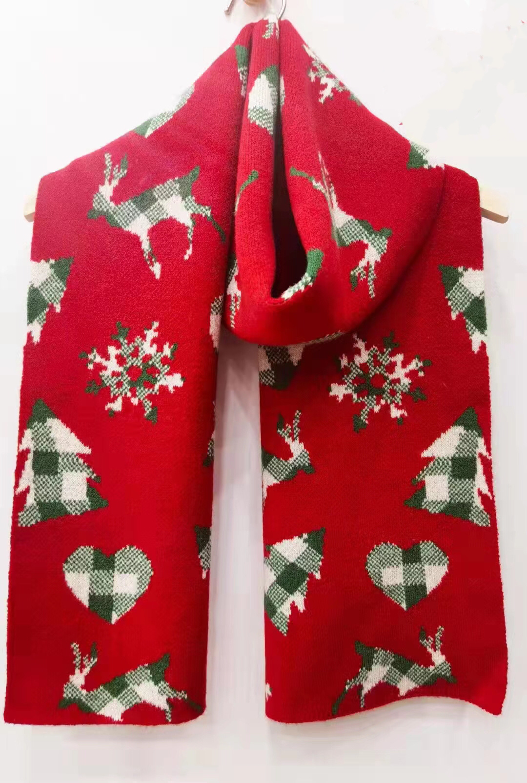 Christmas Scarf For Men Autumn And Winter All Korean Version Of Lattice Warm Simple Couple High-Grade Birthday Gift Necklaces Specification drawing