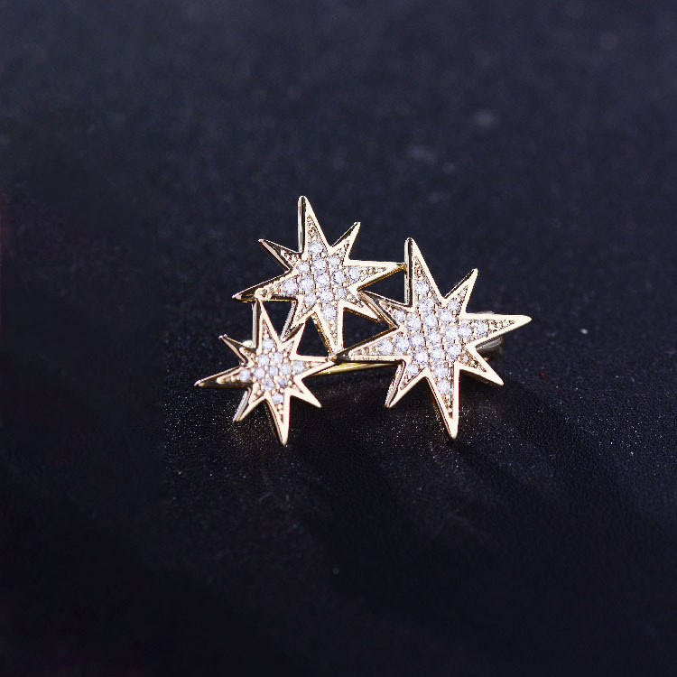 017 Korean fashion elegant and lovely Xing Xin creative brooch personality fashion simple and lovely spot clothing accessories dress big suit coat pin everything thumbnail