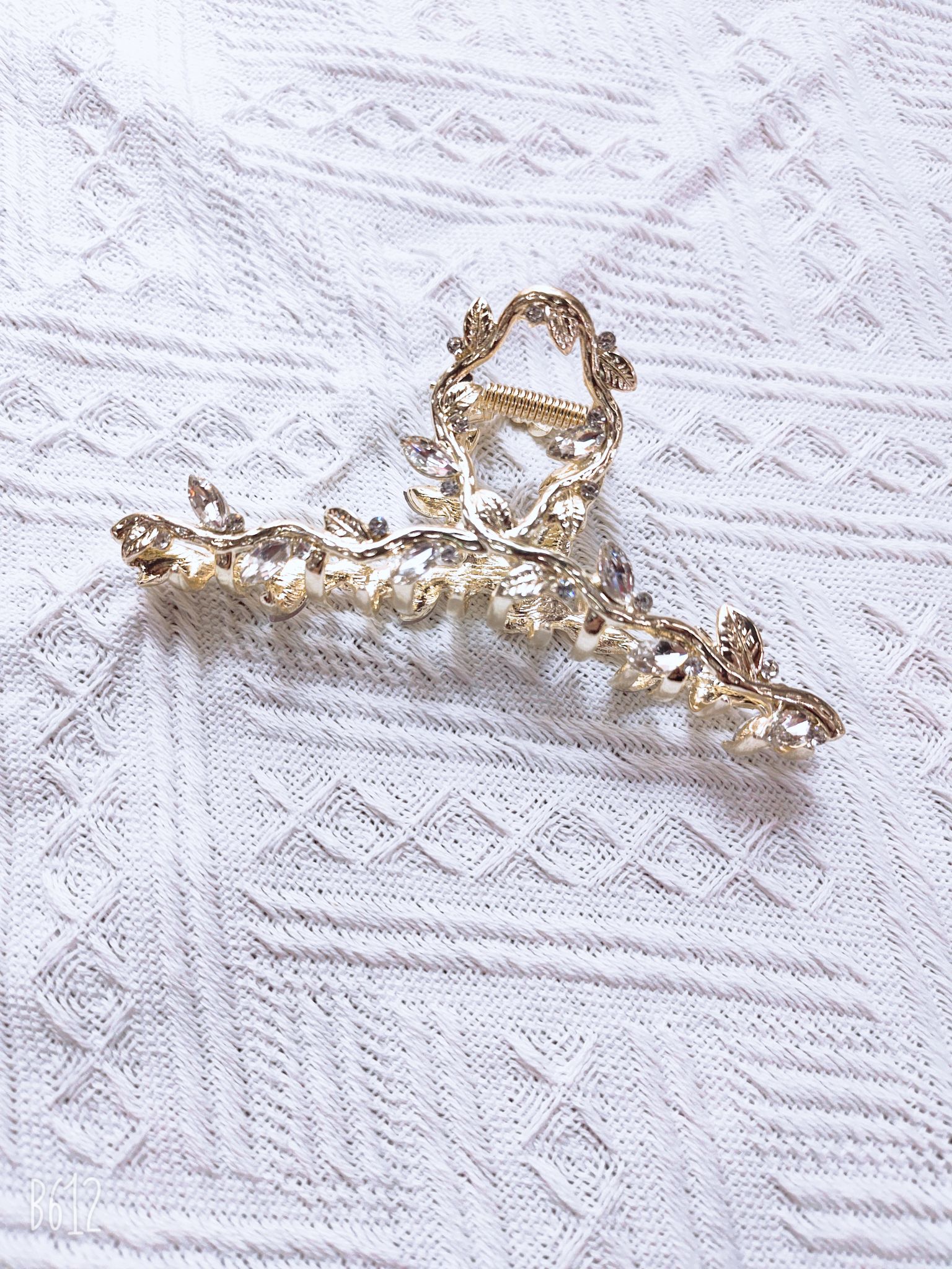 New Korean Wave Cute Children Rose Gold Small Hair Claw Crown Colorful Specification drawing