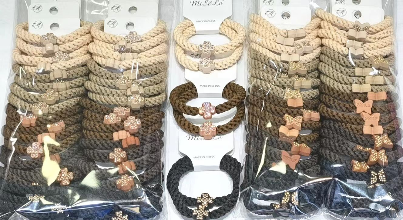 Fashion everything personality pop petty bourgeois exquisite 047 double heel rubber band plus accessories