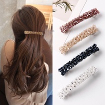 Hanadorn New handmade beaded crystal spring clip Fashion hairpin Pin bangs top clip hairpin headpin hair accessories