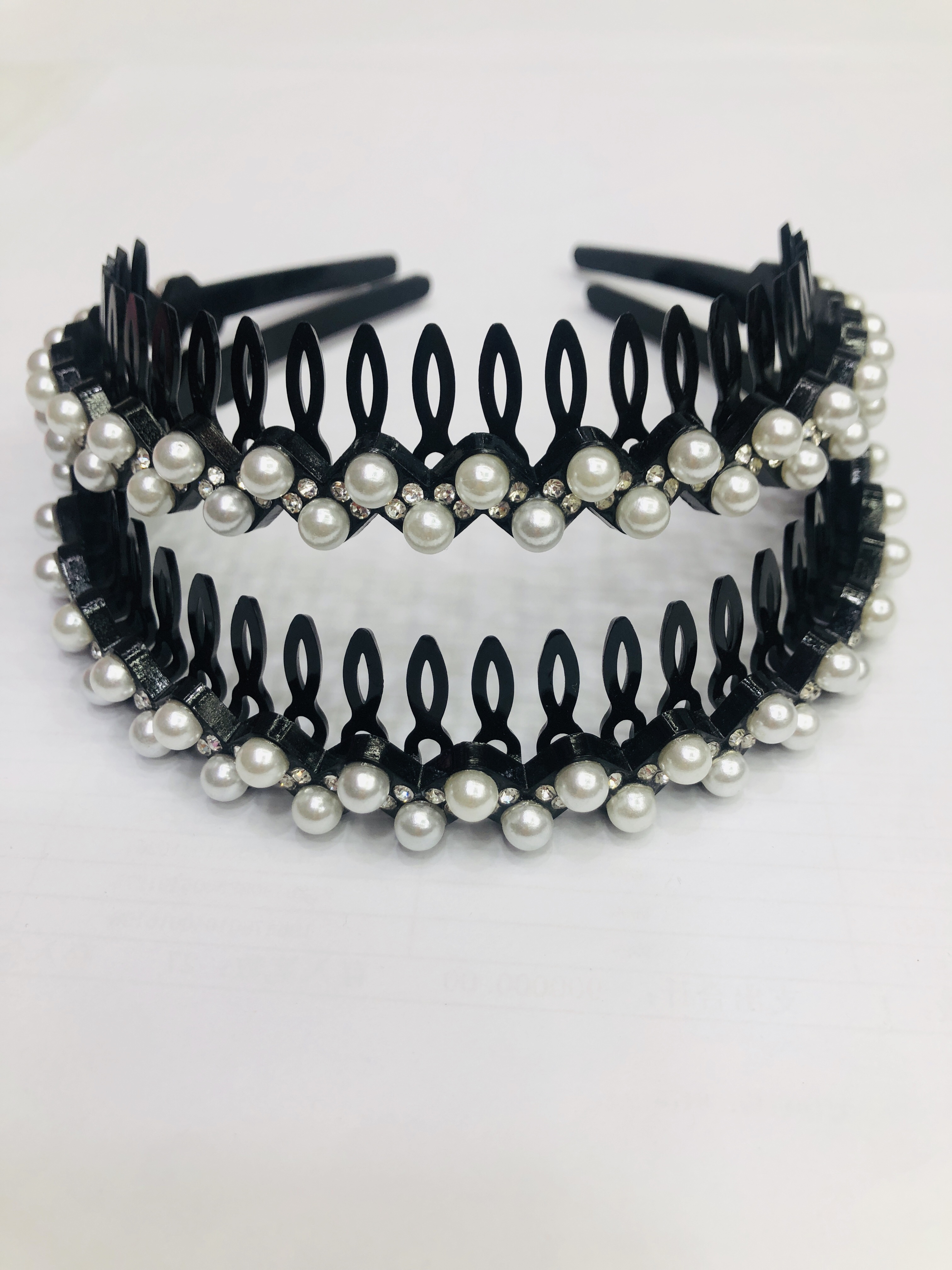Headband Rhinestones simple non-slip hair sweet comb headband Face wash with toothed hair clips Headband Adult top clip grotto hair clips thumbnail