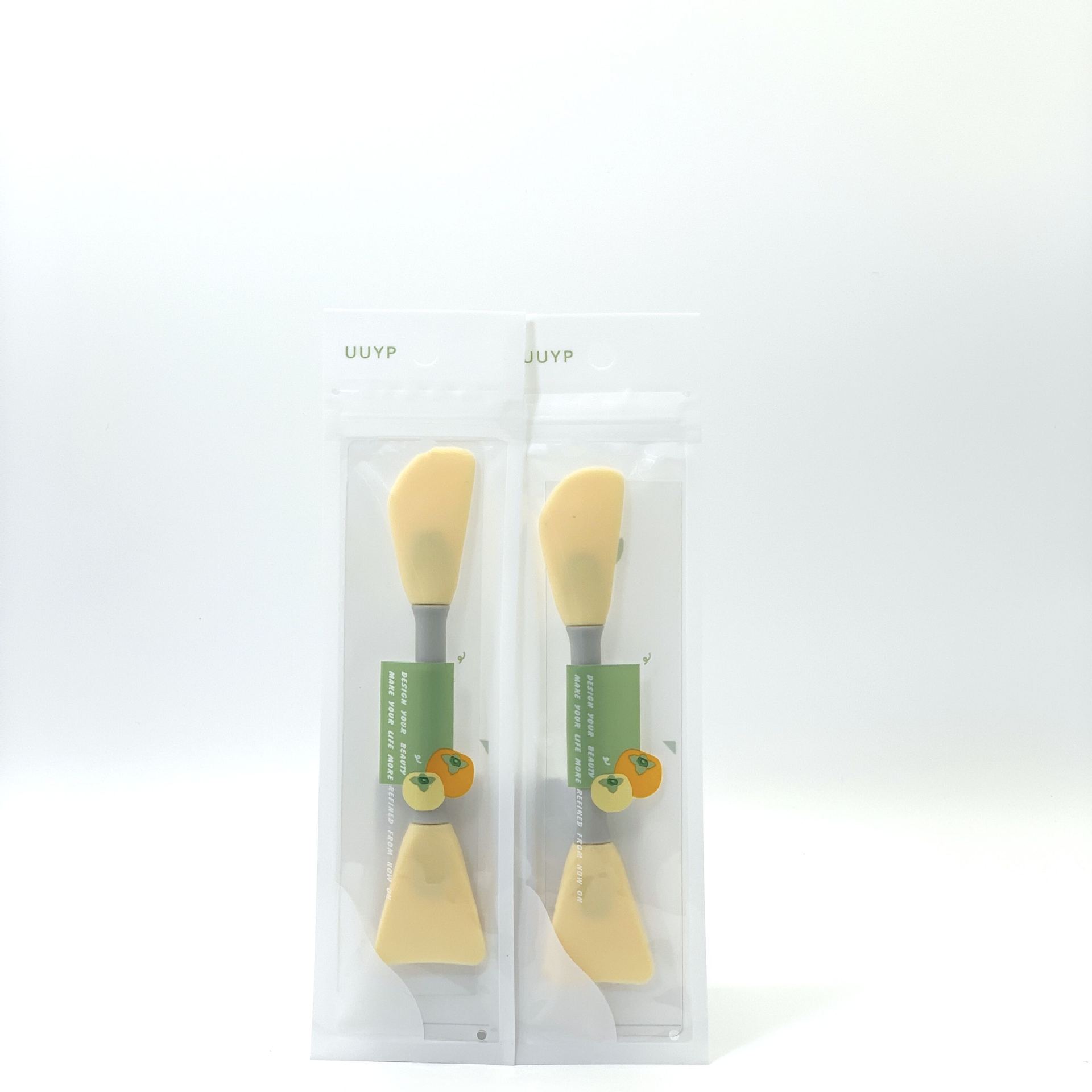 Double head silicone multifunctional Mask Brush Facial Cleansing Mud Film Foam soft head mask stick