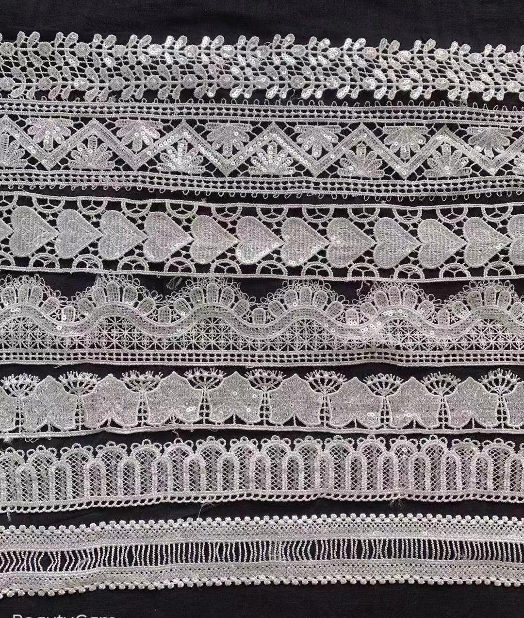 Computer Embroidery Embroidery Water Soluble Lace Lace Polyester + Beads Spot Hot Jewelry Clothing Accessories Diy Application Scenario