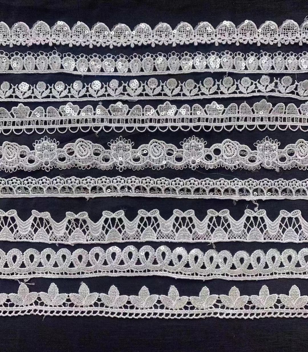 Computer Embroidery Embroidery Water Soluble Lace Lace Polyester + Beads Spot Hot Jewelry Clothing Accessories Diy Item Picture