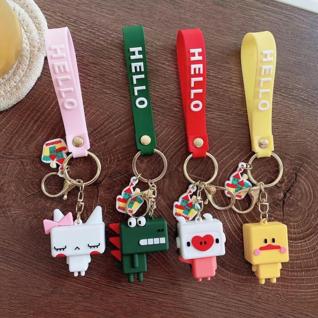 2022年新款可爱入油版小动物钥匙  绚丽多彩美滋滋超好看扣挂    件。 详情2