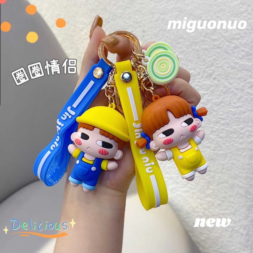 2022年新款可爱入油版小动物钥匙  绚丽多彩美滋滋超好看扣挂    件。 详情1