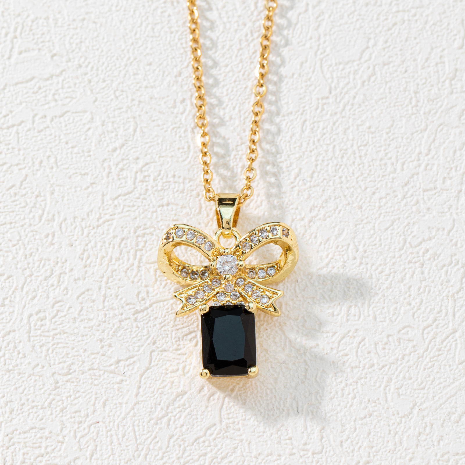 Japanese And Korean Style Fashion Titanium Steel Necklace Female Minority High-Grade Sense Not Fading Collarbone Chain Light Luxury With Bow Accessories Specification drawing