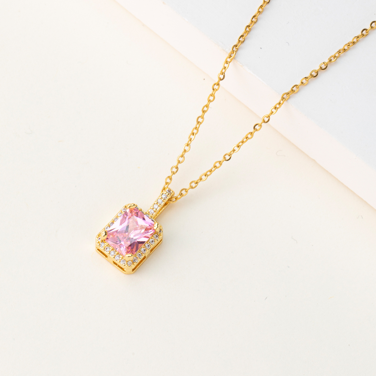 Aaa Zircon Inset Collar Pendant Necklace Fashion European And American Quality Collarbone Chain Cross-Border Source Manufacturers details Picture