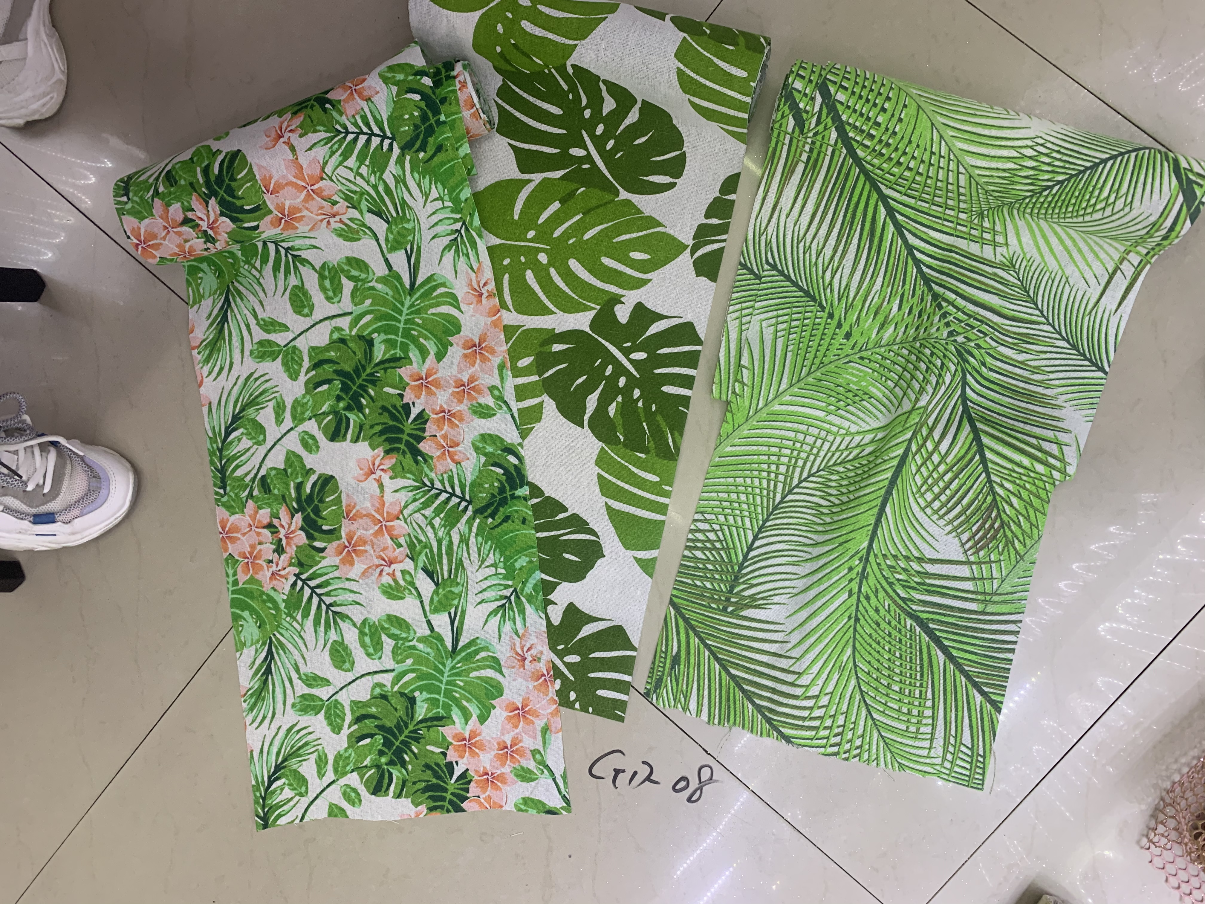 Printed cotton and linen roll 28cmx450