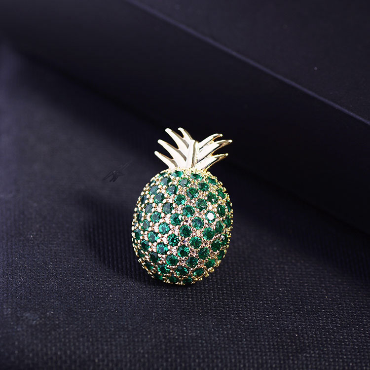 041 Korean fashion elegant pineapple trend European style round brooch cute simple personality fashion lovely ladies accessories accessories corsage thumbnail