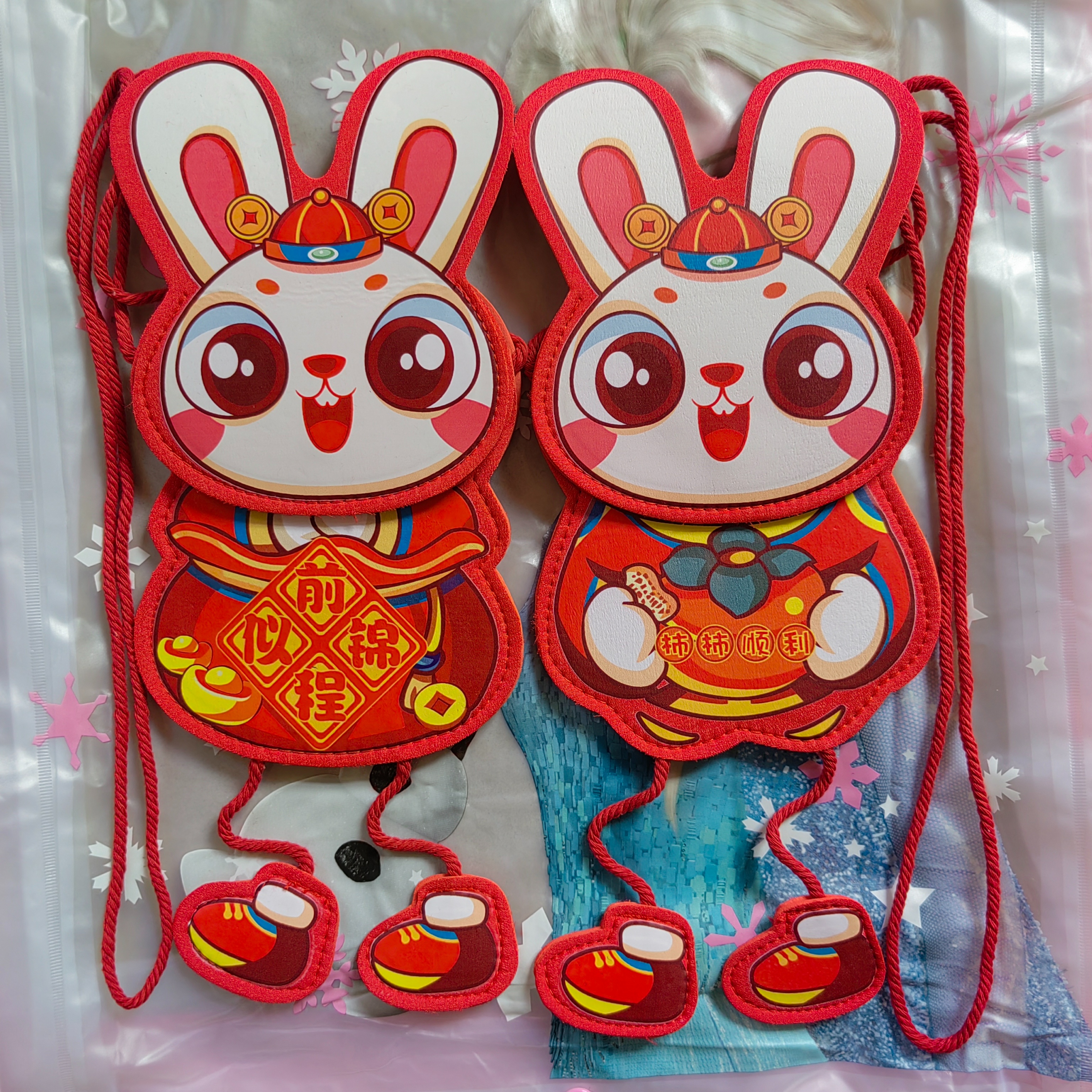 2023年兔年热销兔兔国潮红包背带式可爱造型兔兔红包国潮风范厂家直销海娟玩具详情3