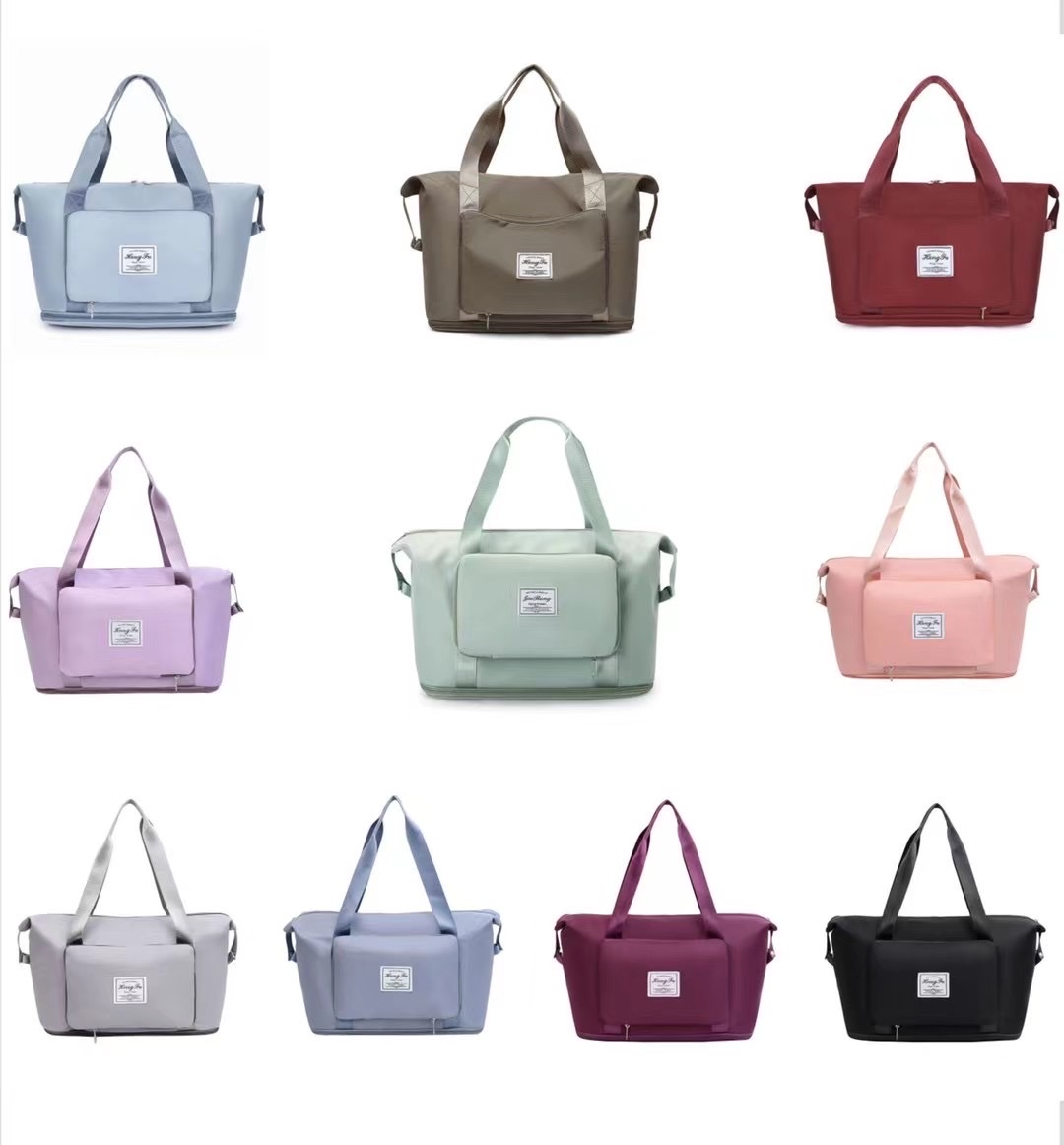 Collapsible Waterproof Shoe Plaid Large Capacity Travel Fitness Mommy Oxford Bag details Picture