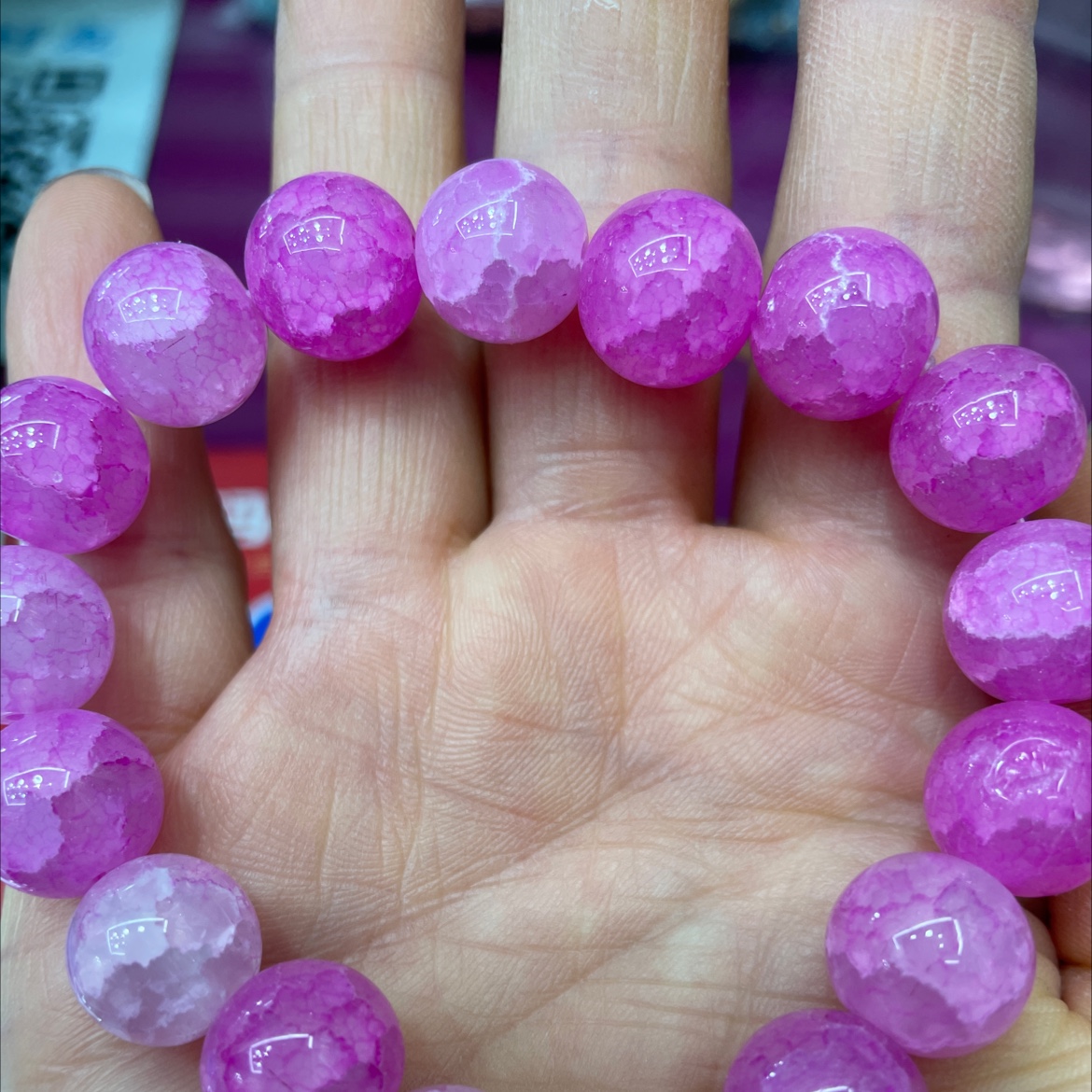 Crystal glass imitation stone natural crystal beaded bracelet hand bracelet crystal trim