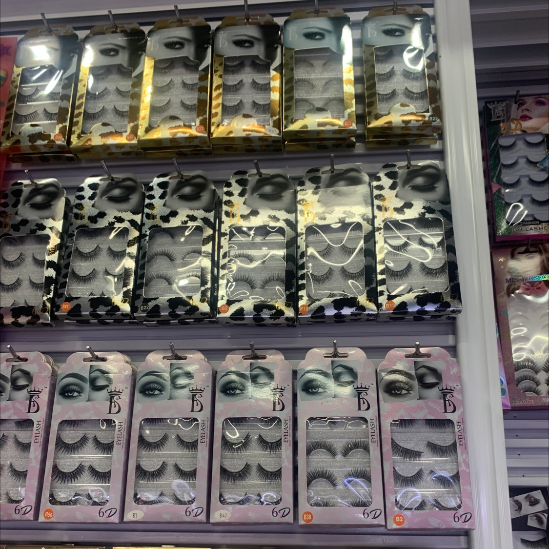 5 Pairs Of Leopard Print False Eyelashes Specification drawing