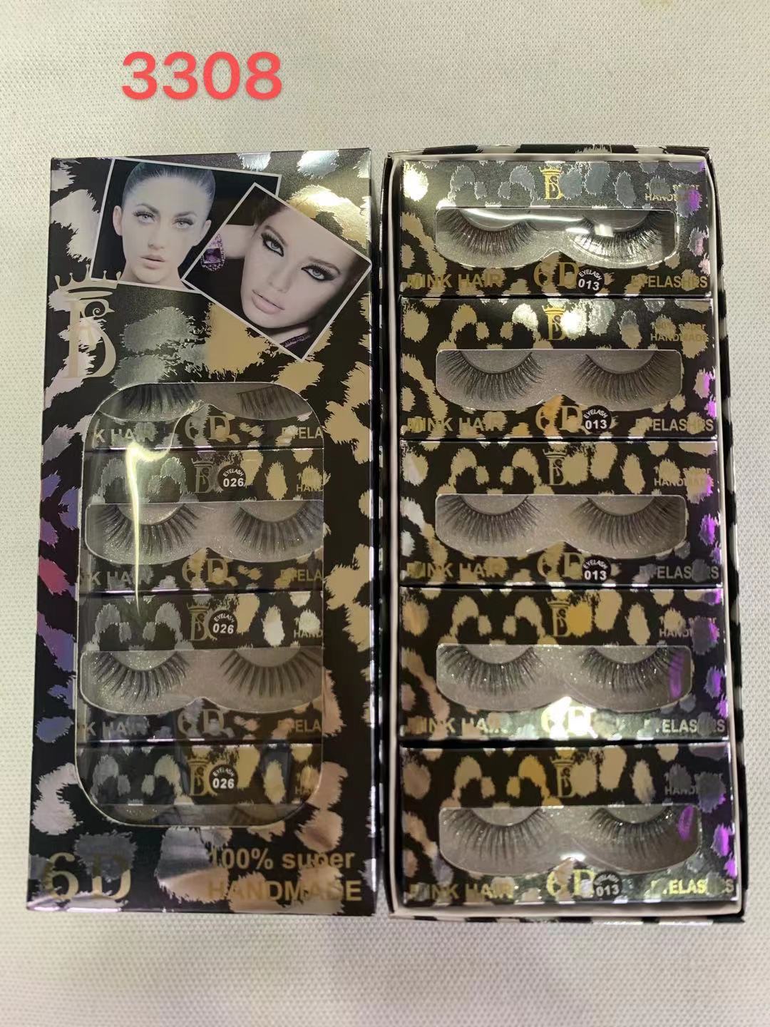 10 Pairs Of Leopard Print False Eyelashes