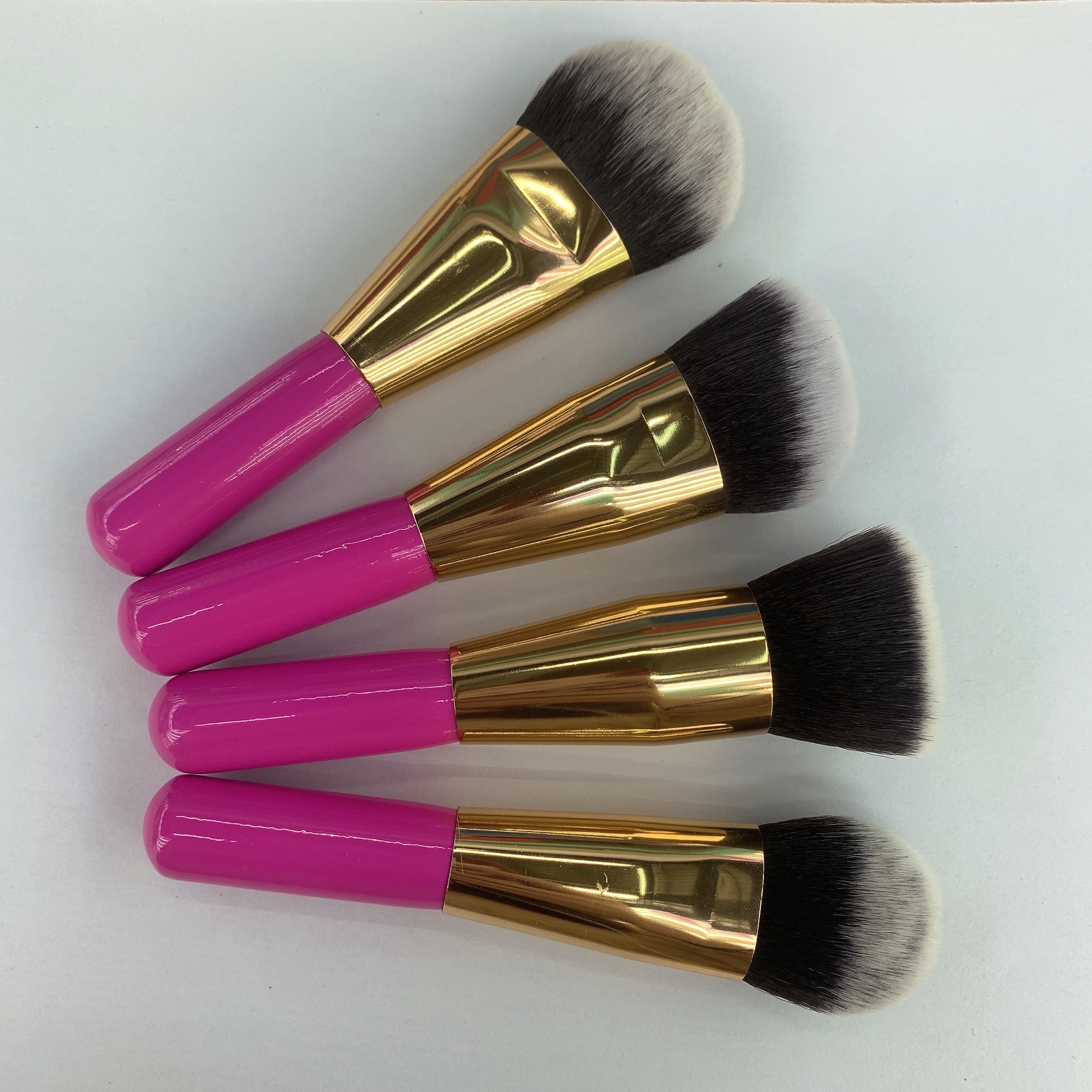 Ten Wooden Handle Makeup Brush Set